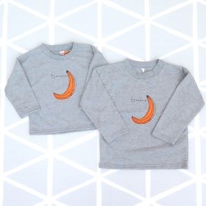 Matching Sibling Banana Sweatshirts